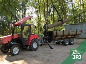 malotraktor s vyvážačkou
